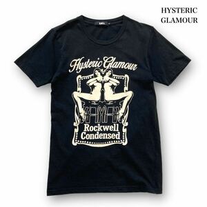 【HYSTERIC GLAMOUR】ヒステリックグラマー ヒスガール Tシャツ 半袖tシャツ ブラック 黒Rockwell Comdensed 日本製 