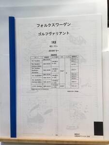 フォルクスワーゲン　ゴルフヴァリアント（1K#)H21.11～（2010モデル～）　パーツガイド’20 　部品価格 料金 見積り