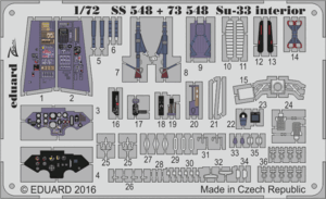 エデュアルド(73548) 1/72 Su-33 フランカーD用エッチングパーツ(トランペッター用)