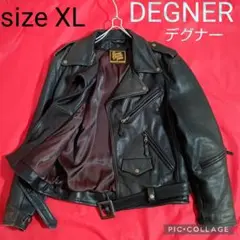 【XLサイズ】DEGNER / デグナー レザー ダブルライダースジャケット