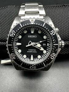 H7892 SEIKO KINETIC SCUBA DIVER’S 200ｍ 5M62-0BL0 セイコー キネティック スキューバ ダイバー ブラック文字盤 二次電池 腕時計