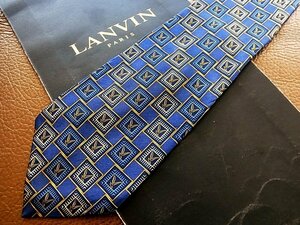 ♪今週の特売980円～♪0783♪状態並品【LANVIN】ランバン 【鳥 四角 柄】ネクタイ♪