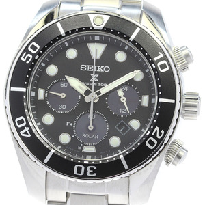 セイコー SEIKO SBDL061/V192-0AD0 プロスペックス ダイバースキューバ クロノグラフ デイト ソーラー メンズ 良品 保証書付き_842094