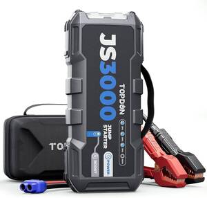 送料無料！　JS3000 TOPDON 最強のジャンプスターター容量24000mAh 　ピーク電流3000A 12V 　エンジンスターター【02】