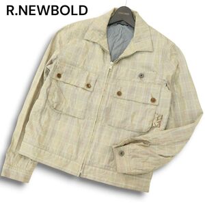 R.NEWBOLD ポールスミス 通年 チェック★ ワーク ブルゾン ジャケット Sz.L　メンズ　A4T09378_9#O