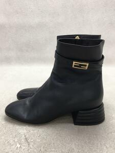 FENDI◆ブーティ/36/BLK/プロムナードアンクルブーツサイドジップ