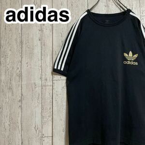 ☆送料無料☆ adidas アディダスオリジナルス 半袖Tシャツ Mサイズ プリント トレフォイル 90s 21-234