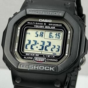 美品 箱説タグ付 CASIO G-SHOCK GW-5000-1JF タフソーラー 電波受信 電波ソーラー マルチバンド6 ブラック スクウェア スクリューバック