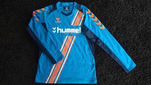 【送料無料】ヒュンメル hummel 長袖 サッカーシャツ アンダーシャツ インナーシャツ 140 ブルー オレンジ