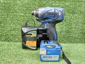 中古 Hitachi koki 日立工機 14.4v コードレスインパクトドライバ 3.0Ah バッテリー 充電器 付 WH14DBAL