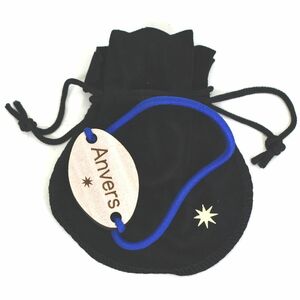 GDC ヘアゴム 巾着付き ヘアーアクセサリー 青 シティープレート アクセサリー☆ジーディーシー C29018