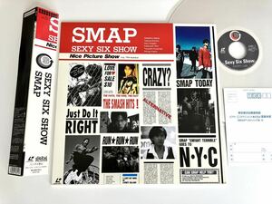 【美品レーザーディスク】SMAP / SEXY SIX SHOW 帯付LD VILL95 94年8月武道館公演収録,中居正広,木村拓哉,稲垣吾郎,森且行,草彅剛,香取慎吾