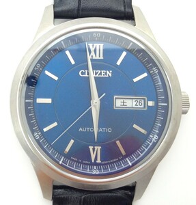 動作品【 CITIZEN 自動巻き 腕時計 NY4050-03L 】シチズン メカニカル ロイヤルブルー メンズ 腕時計 ブルー文字盤 天然皮革ベルト MN