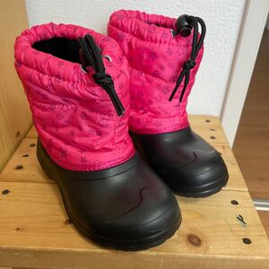 スノーブーツ イグニオ 19センチ　IGNIO キッズ 雪遊び 子供用 ブーツ ピンク 女の子 黒