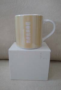 ★DOUTOR ドトール コーヒー 陶器製 マグカップ★イエローストライプ