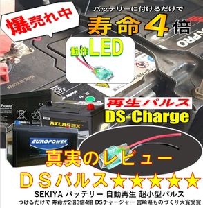 バッテリー自動再生 小型パルス クリップタイプ 動作LED付 バイク用 DS Charger DSパルス 宮崎県ものづくり大賞 SEKIYA