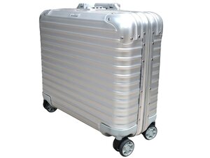 ◎RIMOWA リモア コンパクト アルミキャリーケース ビジネス 出張 本体 旅行 4輪 ダイヤルロック付き スーツケース トランク シルバー系