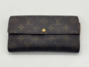 2501092082305 LOUIS VUITTON ルイヴィトン M61734 モノグラム ポルトフォイユサラ 二つ折り 長財布 ウォレット ブラウン ジャンク 現状品