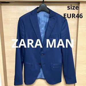 ZARA MAN メンズ テーラードジャケット ネイビーブルー系