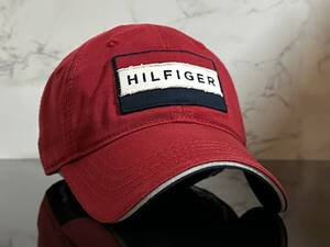 【未使用品】554QF クール★TOMMY HILFIGER トミー・ヒルフィガ－ キャップ 帽子 CAP クールなレッドのコットン素材♪《FREEサイズ》