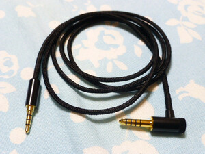 PM-3 T60RP HiFiMAN DEVA 用ケーブル ViaBlue EPC-4 4.4mm5極 L字 ( 3.5mm3極 2.5mm4極 4.4mm5極ストレート カスタム対応可能) OPPO FOSTEX