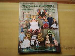 即決 洋書 トールペイント アイデア×実物大のテディベア＆クリスティ 図案付き Homespun Memories Volume 3/Diane Zufall(1988年)