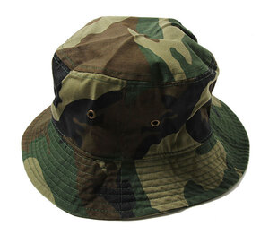 NEWHATTAN (ニューハッタン) US ハット 帽子 バケットハット (1500) Bucket Hat Woodland ウッドランドカモ 迷彩 (S/M)