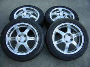 ボルクレーシング TE37CUP 6.5J +43・+35 100 ４本セット （VOLK RAYS レイズ）185/55R15