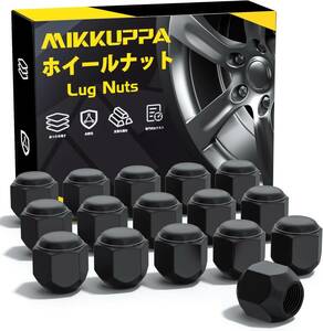 ブラック M12X1.5 MIKKUPPA ホイールナット M12×P1.5 ダイハツ・トヨタ・ミツビシ用 テーパ一座 ナット ブ