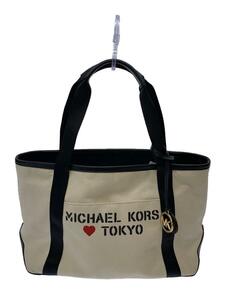 MICHAEL KORS◆トートバッグ/キャンバス/WHT/プリント