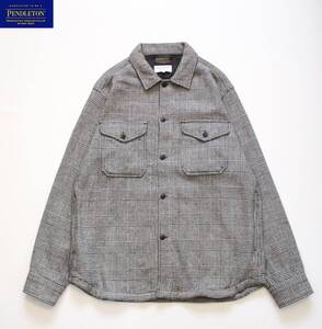 【 PENDLETON ペンドルトン × フリークスストア 】グレンチェック コットン CPO シャツジャケット L/オーバーサイズ 173-1006 ブルゾン