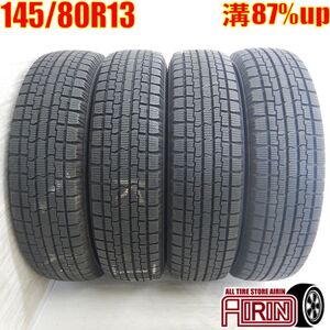 中古タイヤ 145/80r13 スタッドレスタイヤ イエローハット アイスフロンテージ 4本セット モコ キャロル プレオ 中古 13インチ