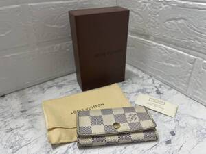 LOUIS VUITTON ルイ・ヴィトン Ｎ60020 ミュルティクレ4 ダミエ・アズール 4連キーケース 箱、保存袋 USED