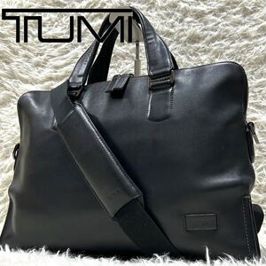 1円【極美品】TUMI トゥミ ビジネスバッグ フルグレインレザー 6300D ビーコンヒル ハリソン セネカ スリム A4PC収納 ブリーフケース 2way