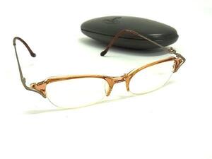 1円 ■美品■ Vivienne Westwood ヴィヴィアンウエストウッド VW-5026 46□18 135 オーブ 度入り メガネ 眼鏡 めがね ブラウン系 BI9026