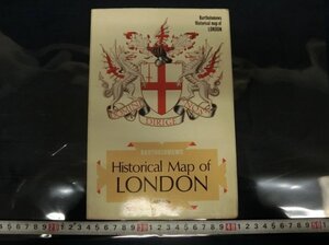 L0319 JOHN BARTHOLOMEW ロンドン 歴史地図 折りたたみ イラスト入り ヴィンテージ