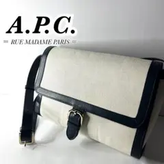 A.P.C アーペーセー ショルダーバッグ キャンバス カーフレザー