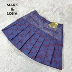 マーク＆ロナ・MARK & LONA・ゴルフスカート・スカルロゴ・金ロゴパッチ