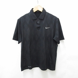ナイキ NIKE GOLF ゴルフ TIGER WOODS COLLECTION タイガーウッズコレクション ポロシャツ 半袖 DRI-FIT 速乾 ブラック 黒 XL メンズ