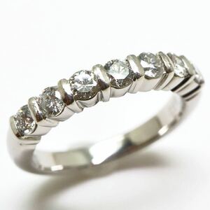 ＊Pt900天然ダイヤモンドリング＊u 約5.0g 約9.0号 diamond ring 指輪 jewelry EC3/EC3