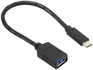 バッファロー BUFFALO USB3.1Gen1変換ケーブル(AメスtoC)0.15m ブラック BSUAMC3110