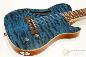 [新品同様] Kino Factory gort Quilt Top Trans Blue 薄く小ぶりなボディでエレキからの持ち替えにも！ [NJ458]