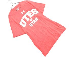 ネコポスOK UNDER ARMOUR アンダーアーマー プリント Tシャツ sizeSM/赤 ■◆ ☆ efa6 レディース