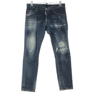 【中古】DSQUARED2 Skater Jean デニムパンツ 52 S74LB0835 ネイビー ディースクエアード[240010451664]