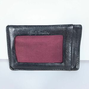 Paul Smith ポールスミス カードケース 定期入れ レザー 本革 ブラック