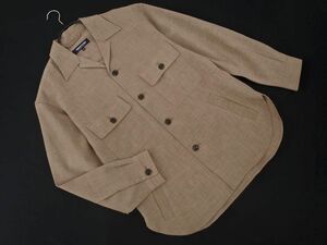 MEN’S BIGI メンズビギ オープンカラー シャツ sizeS/茶 ■◇ ☆ edc2 メンズ