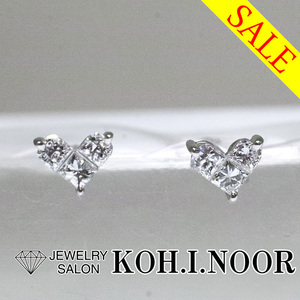 《SALE》スタージュエリー ダイヤモンド 0.10ct 0.10ct プラチナ Pt950 ピアス ハート Star Jewelry