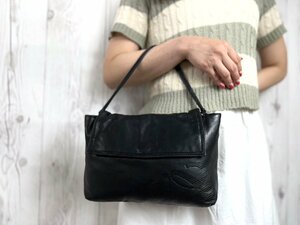 極美品 LOEWE ロエベ アナグラム ハンドバッグ バッグ ナッパレザー 黒 72259