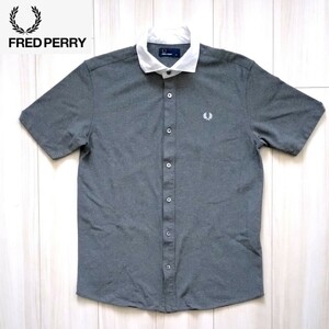 新品に近い FRED PERRY 半袖シャツ M メンズ ストレッチ ポロシャツ フレッドペリー ゴルフ 美品