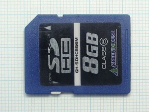 ★GREENHOUS ＳＤＨＣ メモリーカード ８GB 中古★送料６３円～ 